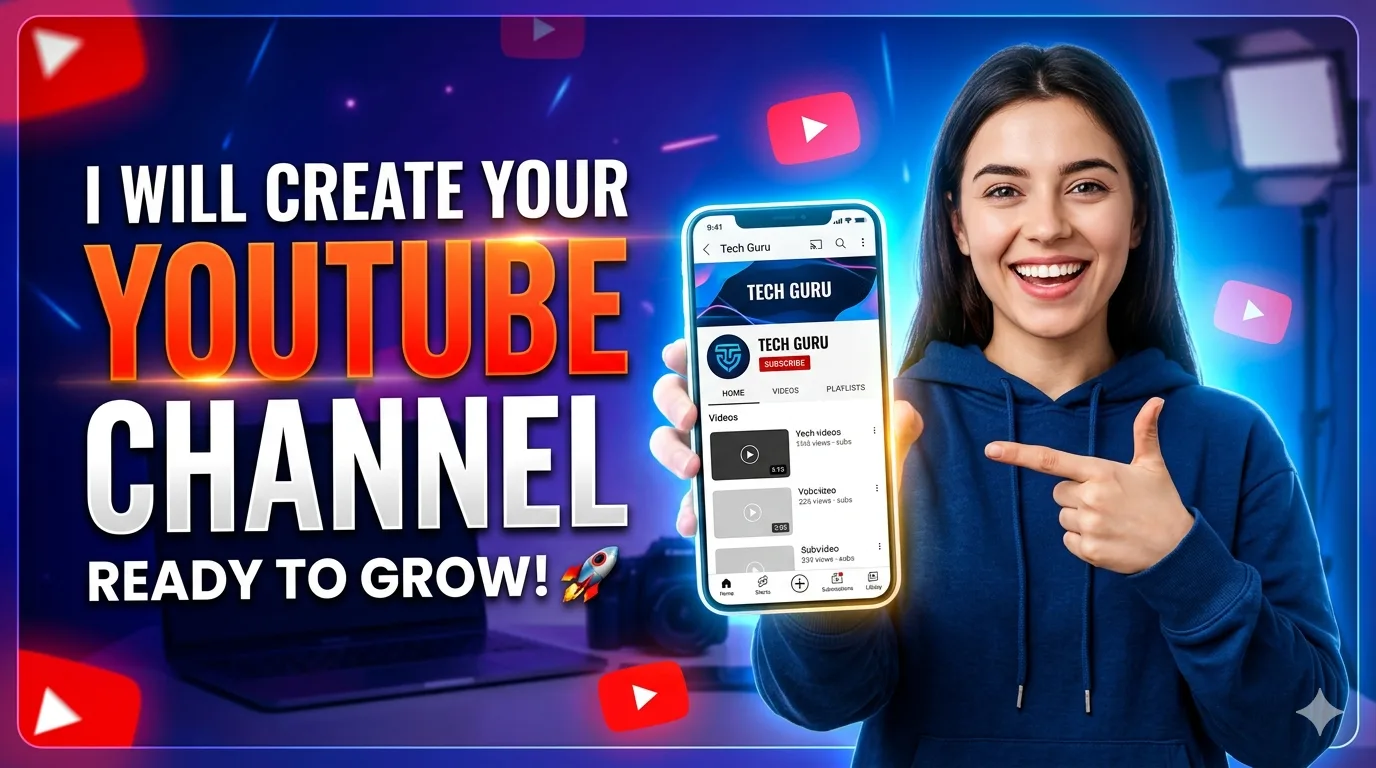 i will create youtube channel for you